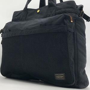 1 jpy ~[ unused class ]POTER Porter Yoshida Kaban tote bag A4 mesh black nylon high capacity business commuting rare men's 