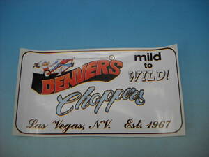 DENVER'S Choppers　デンバーズ　チョッパーズ　ステッカー　レア！　　シンプル　旧ロゴ　デッドストック　アメリカ　ハーレー　カスタム