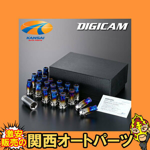 織戸学監修！ ペンタゴンチタンレーシングナット 48.5mm 貫通タイプ M12×P1.5 20個セット DIGICAM デジキャン