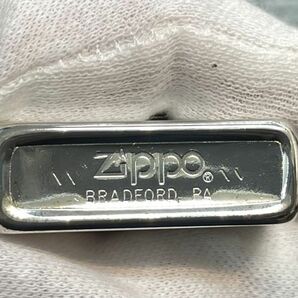 202725-233-14 未使用保管品 ZIPPOジッポー オイルライター 波線 シルバー銀色系 1986年製 同梱不可/単品取引のみの画像5