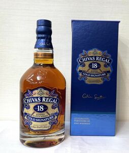 60 202650-23 未開栓 CHIVAS REGAL シーバスリーガル 18年 ゴールドシグネチャー ウイスキー 700ml 40％ 箱あり 同梱不可・単品取引のみ