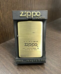 202725-233-07 未使用 ZIPPO ジッポー オイルライター FOR THE LIGHT OF YOUR LIFE 1980~ ゴールド金色系 1986年製 同梱不可/単品取引のみ