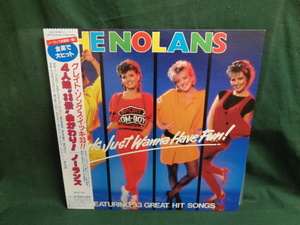 ノーランズTHE NOLANS/4人娘”33景”曲がわり！GIRLS JUST WANNA HAVE FUN●帯付LP