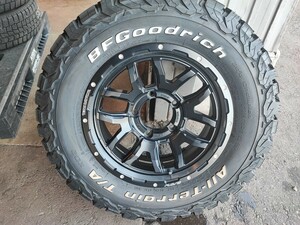 【RAYS】★美品★225/70R16 102/99R BFGoodrich All-Terrain T/A DAYTONA F6 BOOST 16x6J -5 5H pcd139.7 1本 スペア外し シエラ等