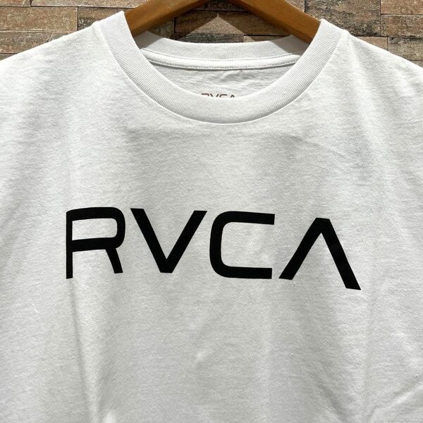 新品■ルーカ・RVCA・半袖Tシャツ BIGロゴ・ユニセックス・ホワイト・L