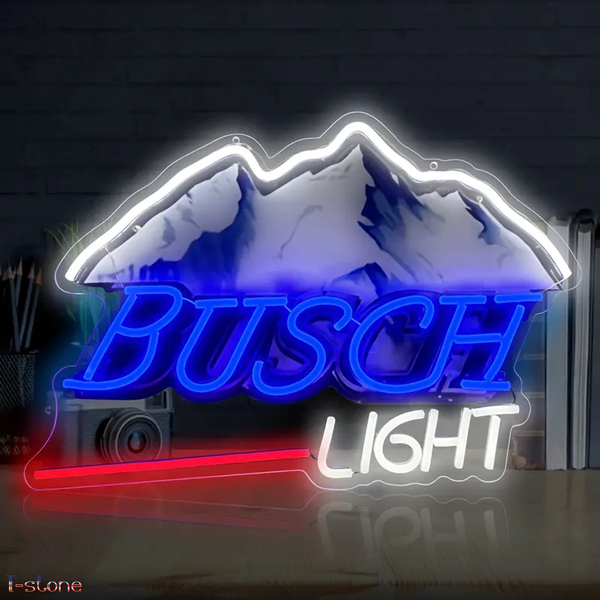  ネオンサイン LED看板 BUSCH LIGHT 色鮮やか アメリカン雑貨 お洒落 インテア 存在感抜群！ ウォールディスプレイ 飾り BAR 雰囲気照明