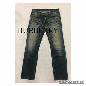 BURBERRY バーバリーブラックレーベル　フロントジップ　ブルーデニムパンツ　三陽商会