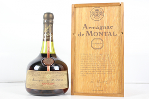 【ト福】未開栓 NAPOLEON ナポレオン Armagnac de MONTAL アルマニャック モンタル ブランデー 700ml 40% 木箱付き LBZ01LLL53