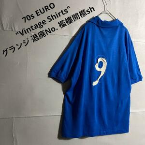 EURO 70s 80s ヴィンテージTシャツ リブT 襟 フーリガン D900