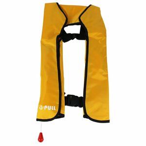 great popularity! original design! life jacket manual expansion type shoulder .. the best type yellow / yellow color man and woman use! free size fishing boat boat 