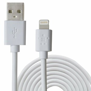 Apple認証 優れた強度と耐低温性能 PVC素材を使用iPhone用 USBケーブル 充電ケーブル ホワイト/白 iPhone充電 スマホ アクセサリ