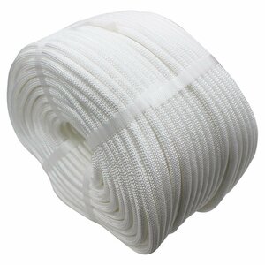 24 strike 8mm 100m mooring rope fender rope double Blade white / white marine rope boat mooring roll 8mi rear i processing less 