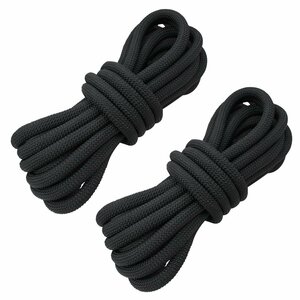 24 strike 12mm 10m 2 pcs set total 20m mooring rope fender rope double Blade black / black marine rope boat mooring 12 millimeter 