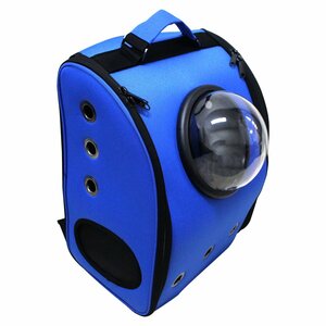  carry bag space ship Capsule type rucksack type dog cat combined use blue blue pet Carry Capsule window attaching stylish pet bag 