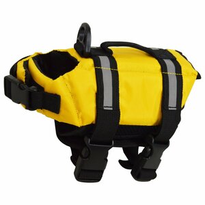 犬用 ライフジャケット [ XXS イエロー ] ペット 救命胴衣 ベスト式 フローティングベスト 浮き お風呂 水浴び プール