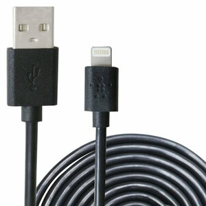 Apple認証 優れた強度と耐低温性能 PVC素材を使用iPhone用 USBケーブル 充電ケーブル ブラック/黒 iPhone充電 スマホ アクセサリ