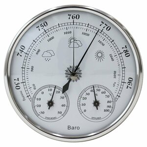 アナログ メーター アナログ 式 気圧計 温度計 湿度計 トリプル 壁掛け インテリア アンティーク 観葉植物 時計 バロメーター