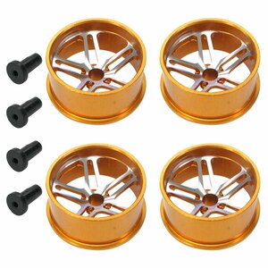  Mini 4WD for 4 piece set low height tire for aluminium wheel Gold dual 5 spoke 