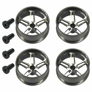  Mini 4WD for 4 piece set low height tire for aluminium wheel gray dual 5 spoke 
