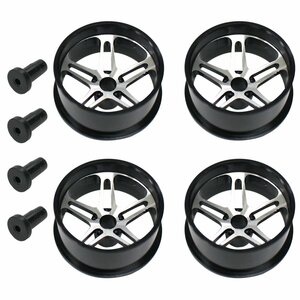  Mini 4WD for 4 piece set low height tire for aluminium wheel black dual 5 spoke 