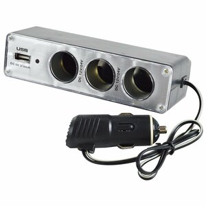 [ translation have ]3 ream USB attaching cigar socket 12V/24V correspondence sigasoke extension 3 ream socket 3 ream cigar socket converter automobile car illumination charge 