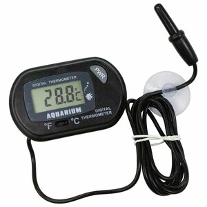  digital water temperature gage thermometer aquarium aquarium tropical fish me Dakar goldfish reptiles small animals waterproof specification sensor attaching black black 