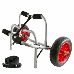  kayak Cart Dolly large diameter self-sealing tire 255mm aluminium light weight canoe trolley to lorry carrier fishing sea lake river 