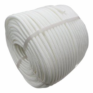 16 strike 10mm 100m mooring rope fender rope double Blade white / white marine rope boat mooring roll 10mi rear i processing less 