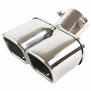  Toyota Prius 50 series dual square muffler cutter 2 pipe out stainless steel plating twin muffler pipe 