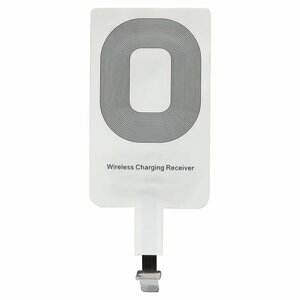 置くだけ充電 変換 レシーバー Qi(チー)対応 レシーバーシート ホワイト/白 iPhone/iPad専用 Lightning端子 ワイヤレス充電 充電器