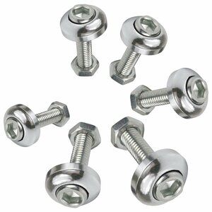 6 piece set M6 aluminium color washer number bolt circle shape car bike stainless steel bolt M6 1.0 neck under 20mm silver silver 