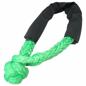 15t soft shackle traction winch recovery - rope s tuck .. off-road . road lock Jimny Land Cruiser green green 