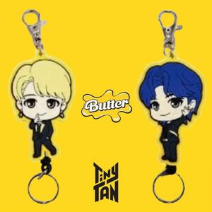 BTS TinyTAN タイニータン キーホルダー 2点セット ジョングク JUNGKOOK ジミン JIMIN 公式グッズ