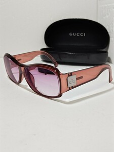 1円スタート【良品/箱付】GUCCI グッチ サングラス　スクエア刻印プレート　ユニセックス