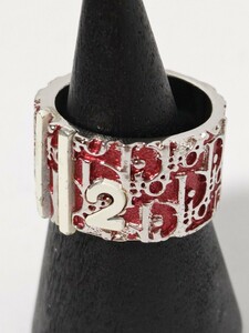 1 иен старт [ хорошая вещь / текущее состояние товар ]Dior Christian Dior CD Toro ta- кольцо красный указанный размер 5