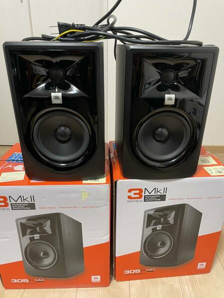 動作良好　JBL PROFESSIONAL 305P MkII パワードモニタースピーカー 