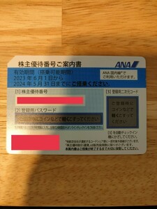 ANA 全日空 株主優待割引券 1枚 未使用 2024年5月31日まで有効