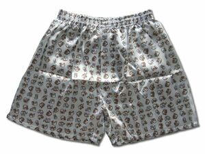  Thai silk men's trunks image pattern L size 2 pieces set ( white )