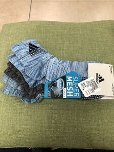  tag attaching adidas men's socks 24~26. mesh air . through . total mesh 