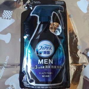 【ファブリーズW除菌　MEN】　　　　　　　　　強力消臭クールアクアの香り《詰替用》320ml 