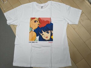 ★ダーティペア　Tシャツ 白　Ｌサイズ★ダーティーペア　フィギュア　アニメ　レトロ　昭和　ユリ　ケイ　高千穂遥　サンライズ　