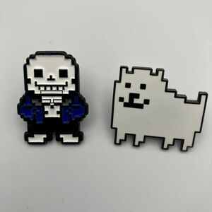 Undertale ピンバッジ　アンダーテイル 2種　ピンバッチ　サンズ　うざいイヌ