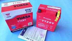 YUASA 台湾ユアサ TTZ8V バッテリー 充電済 互換 YTZ8V YTX7L-BS GTZ8V PCX150 CB250R YZF-R25 YZF-R3 MT-25 MT-03 CRF250L レブル250