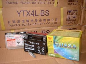 YUASA 台湾ユアサ YTX4L-BS 充電済YT4L-BS FTH4L-BS ディオ JOG NSR250 NSR50 NS-1 スーパーカブ KSR110 リード ベンリー TZR250 ギア RGV