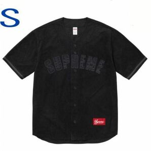 Supreme Ultrasuede Mesh Baseball Jersey "Black"