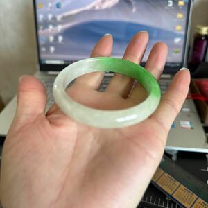 バングル 天然石 翡翠 パワーストーン お守り 内径56mm