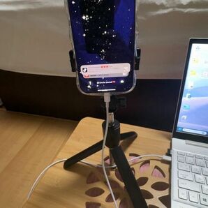 自撮りリモコン付き　スマホスタンド　全長65cm 新品