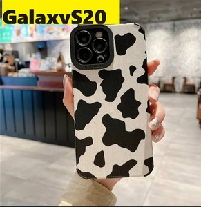 GalaxyS20 牛柄　レザー　可愛い　Galaxy ケース