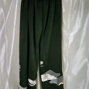 パンツ シルク ししゅう模様 留めそで 中古品 着物 リメイクの画像1