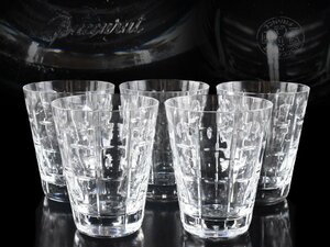 【雲】某有名コレクター買取品 Baccarat バカラ クリスタルグラス 5客 高さ10.5cm 古美術品(旧家蔵出)Y383 UTDhgtr